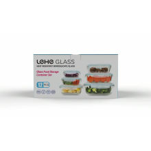 LeHe housewares high borosilicate glass clear casserole cooking pot set